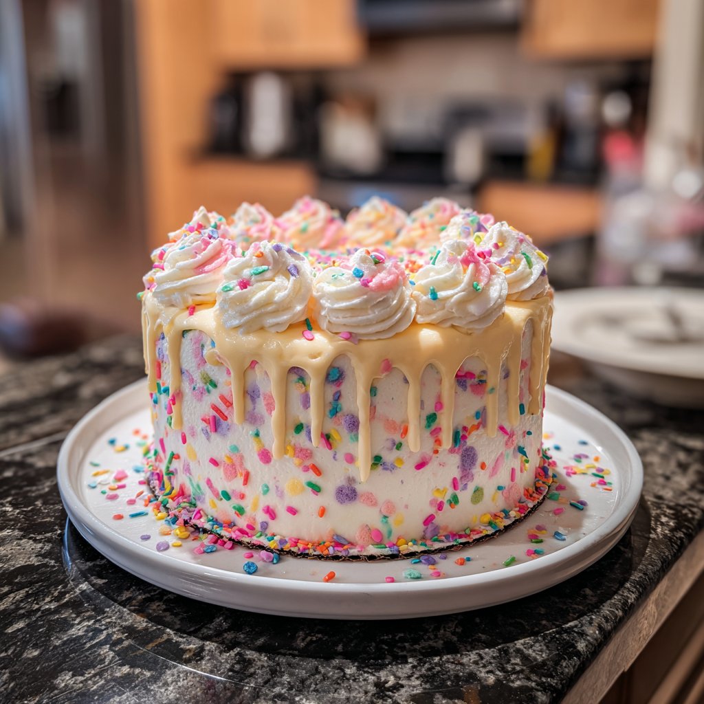 Jellycat Birthday Cake with Whipped Cream Frosting