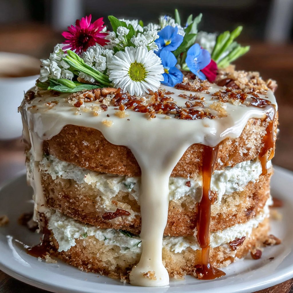 Springtime Graduation Floral Cake